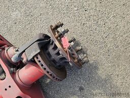 SAF TRAILER AXLE SINGLE TIRES DISC BRAKES.