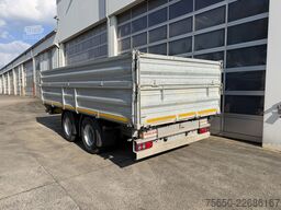 Möslein DTD18  19 t Tandemkipper- Tieflader + Steckrungen, Breite Reifen