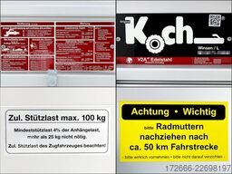 Koch-Anhänger B1000 | ALUBODEN 205X105X45CM 1000KG TIEFLADER