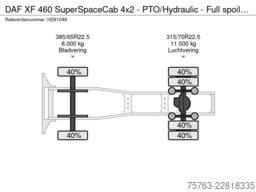 DAF XF 460 SuperSpaceCab 4x2 - PTO/Hydraulic - Full...