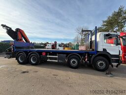Scania P410 8x4 PRITSCHE + KRAN PALFINGER PK33002 F (7...