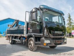 IVECO Eurocargo ML75E Pritsche + Kran FASSI F65A Funk