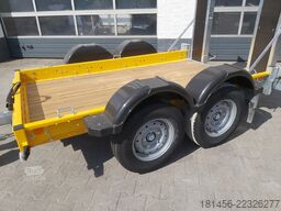 trailershop Baumaschinen Bagger Anhänger mit höhenverstellbarer Deichsel Nutzlast 1850kg