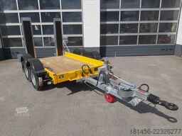 trailershop Baumaschinen Bagger Anhänger mit höhenverstellbarer Deichsel Nutzlast 1850kg