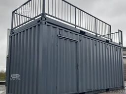 20FT Barcontainer mit Dachterasse Imbisscontainer Eventcontainer KONTENER