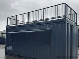 20FT Barcontainer mit Dachterasse Imbisscontainer Eventcontainer KONTENER