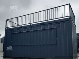 20FT Barcontainer mit Dachterasse Imbisscontainer Eventcontainer KONTENER