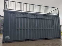 20FT Barcontainer mit Dachterasse Imbisscontainer Eventcontainer KONTENER
