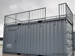 20FT Barcontainer mit Dachterasse Imbisscontainer Eventcontainer KONTENER