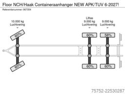 Floor NCH/Haak Containeraanhanger NEW APK/TUV 6-2027!