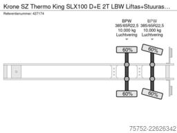 Krone SZ Thermo King SLX100 D+E 2T LBW Liftas+Stuuras...