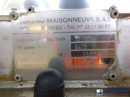 MAISONNEUVE CITERNE Food (milk) tank inox 29 m3 / 1 comp + pump
