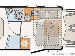 DETHLEFFS Just 90 T 7052 DBL Face 2 Face # Queensbett #TOP
