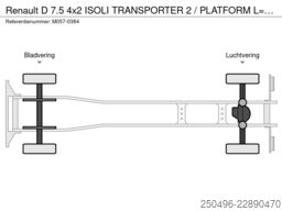 Renault D 7.5 4x2 ISOLI TRANSPORTER 2 / PLATFORM L=5520 mm