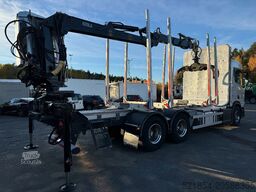 Scania R730 V8 6X4, Retarder, Timber-truck + Kran, 2020