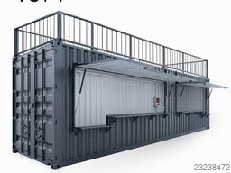 20FT Barcontainer mit Dachterasse Imbisscontainer Eventcontainer KONTENER