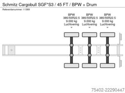 Schmitz Cargobull SGF*S3 / 45 FT / BPW + Drum