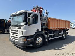 Scania P 320 HMF 12 Tonmeter Z-kraan + Kipper 11m³