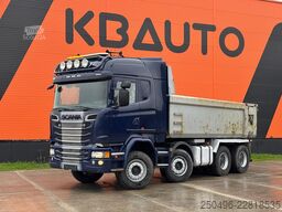 Scania R 580 8x4 RETARDER / FULL STEEL / BOX L=5576 mm