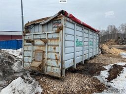  Krokcontainer m/ hydraulisk rullepresenning