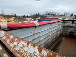  Krokcontainer m/ hydraulisk rullepresenning