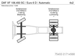 DAF XF 106.450 SC / Euro 6 D / Automatic