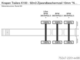 Knapen K100 - 92m3 Zijwandbeschermzeil 10mm *Nieuw / Neu*