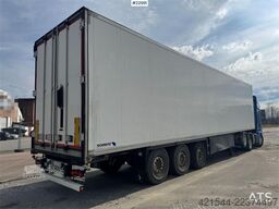 Schmitz Cargobull box semi-trailer with Carrier refrigeration unit.