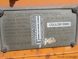  20 Fuß HC Seecontainer, Opentop, CSC-Plakette