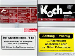 Koch-Anhänger U6 250X150X45CM 750KG TIEFLADER