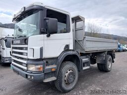 SCANIA P124 CB 4X4 DREISEITENKIPPER*1998*EURO2*