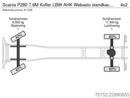 Scania P280 7.6M Koffer LBW AHK Webasto standkachel AP...
