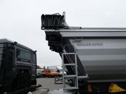 MEILLER 3-achs Stahlm. mit E-Verdeck u. hydr. Heckklappe