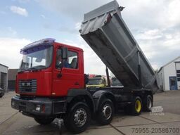 MAN FE 410 8x4 kipper,manual feulpomp,steel kipper