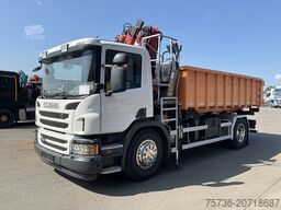 Scania P 320 HMF 12 Tonmeter Z-kraan + Kipper 11m³