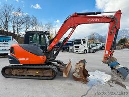 KUBOTA KX 080-4 Schnellwechsler 3xLöffel