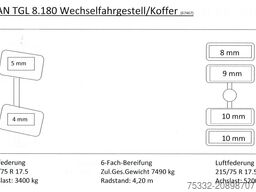 MAN TGL 8.180 Wechselkoffer kurz 5,2 m Klima