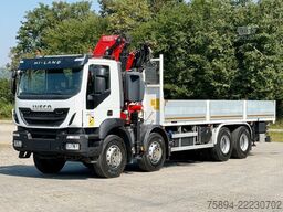 IVECO TRAKKER 450*PRITSCHE 7,60*KRAN/FUNK*8x4