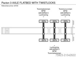 Pacton 3 AXLE FLATBED WITH TWISTLOCKS