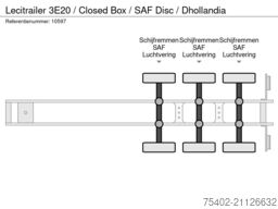 Lecitrailer 3E20 / Closed Box / SAF Disc / Dhollandia