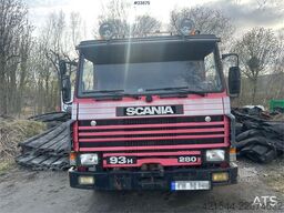 Scania P93H crane truck with 14 t/m crane and Laxo attach