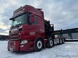 Scania R580 8x2 crane truck with 85 t/m Hiab crane – jib