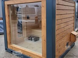 6FT Sauna Container Holzsauna Saunacontainer Holz Sauna