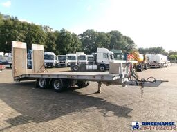 King 2-axle platform drawbar trailer 14t + ramps