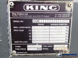 King 2-axle platform drawbar trailer 14t + ramps