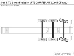 Hrd NTS Semi-dieplader, UITSCHUIFBAAR 6.0m!!