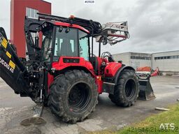 Huddig 1260C Backhoe w/ Palfinger crane, Lift, rototilt a