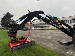 Huddig 1260C Backhoe w/ Palfinger crane, Lift, rototilt a