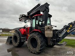Huddig 1260C Backhoe w/ Palfinger crane, Lift, rototilt a