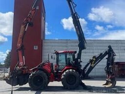 Huddig 1260C Backhoe w/ Palfinger crane, Lift, rototilt a